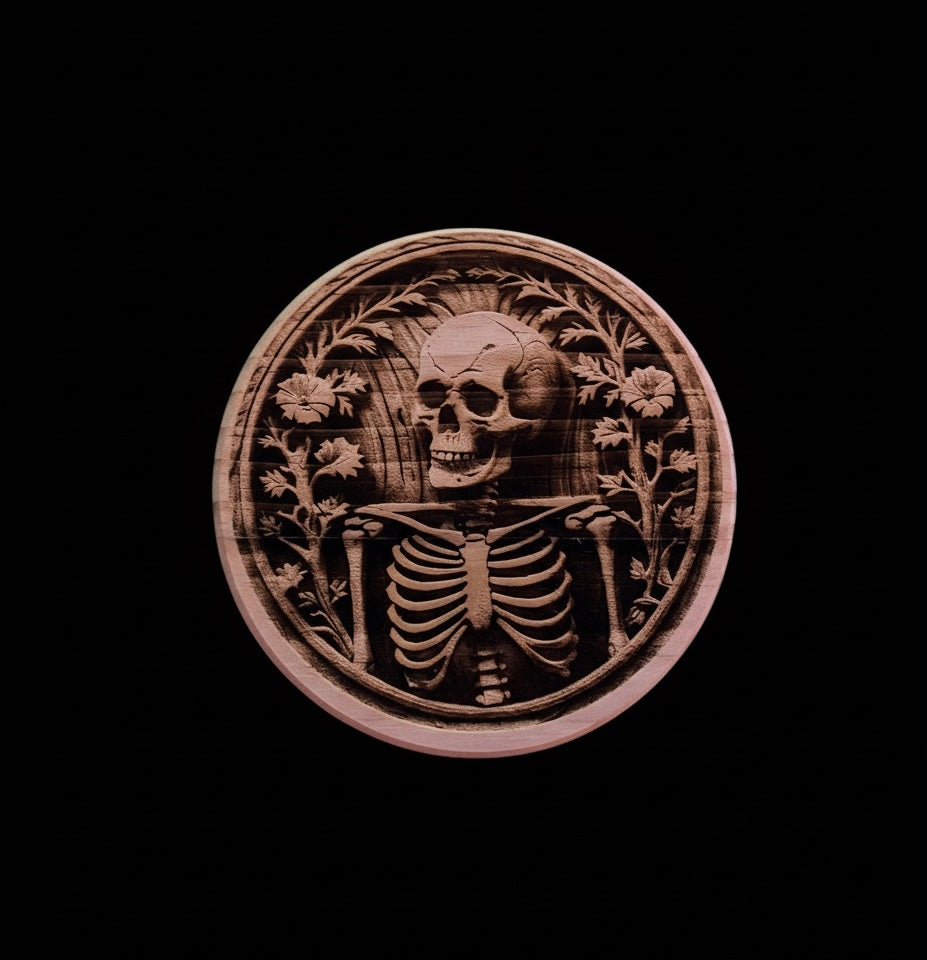 Floral Skeleton Coaster Set
